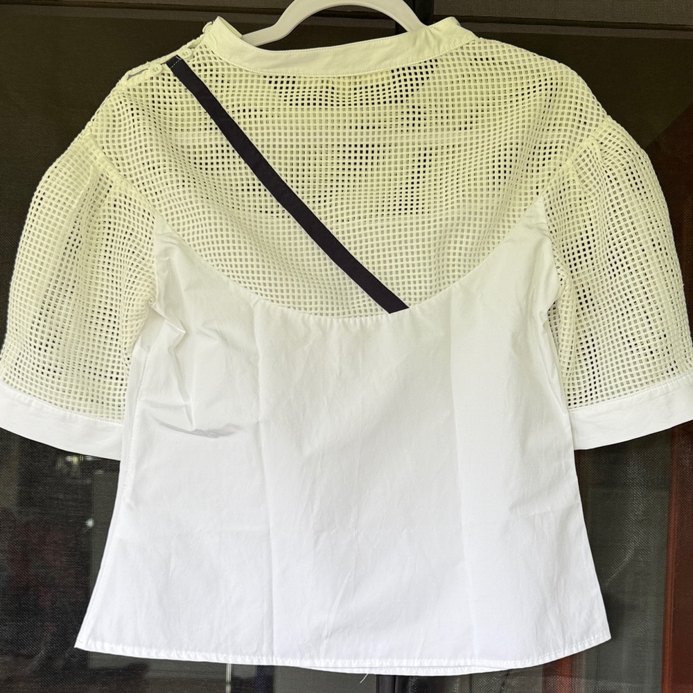 Katharine Kidd beautiful mesh white top